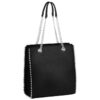 Sac à Main CRAZYCHIC Noir - Shopper Taille Moyenne - Femme - Ville Shopping Mode Tendance Chic