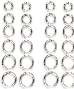 JYNXOR Boucles d'Oreilles Anneau Pour Homme Femme, Hypoallergéniques Solides Acier, Piercing Oreille Lobe Dormeuses Peti