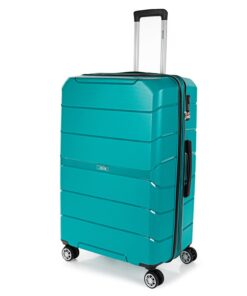 JASLEN Valise Grande Taille Rigide 4 Roulettes - Valise Soute Avion Légère et Résistante - Vert