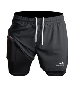 Rane Sports Short de Course 2 en 1 pour Hommes en Extérieur Marathons Selling Point Élégant et Pratique