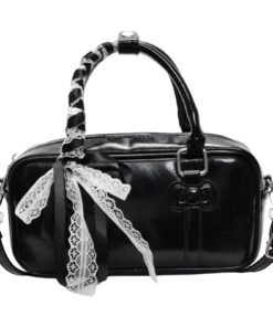 Sac à bandoulière en cuir synthétique pour femme - Bretelles amovibles & fermeture éclair