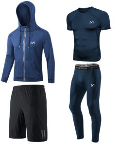 MEETYOO Tee Shirt Compression Homme Fitness Jogging Musculation