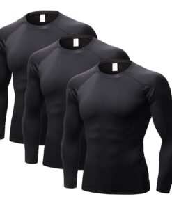 LANBAOSI t-shirts de compression homme - Séchage rapide - Gym et fitness