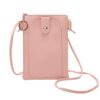Pochette Téléphone Portable Femme en Cuir PU, Sac Bandoulière Réglable Pour Femme, Sacoche Mini pour Téléphone Portable