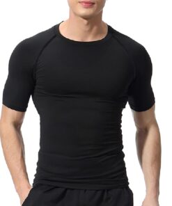 HotYou T-Shirt Compression Homme Respirant Séchage Rapide Fitness Entraînements Marathon Courir Gym