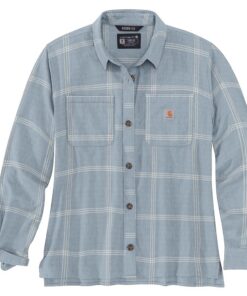 Titre SEO optimisé : Carhartt Régulier Loose Fit Midweight Flannel Long-Sleeve Plaid Shirt Femme (Lot de 1)
