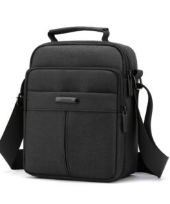 ANPTER Sac Bandoulière Homme Noir Mode Crossbody Besace Voyage Évasé (Noir sacoche homme)