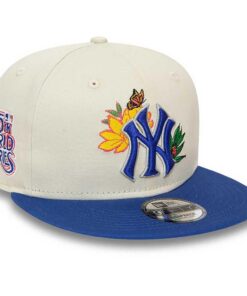 New Era MLB Snapback Casquette New York Yankees Floral Beige/Royal