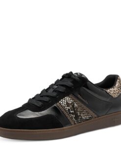 Tamaris Damen 1-23624-43 BasketFemme Modeuse pour Femmes À Plateforme Élégante et Confortable en Cuir Noir Taille EU36-4