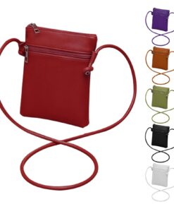 Pochette Téléphone Portable en Cuir PU Femme, Sac Bandoulière Réglable pour Femmes, Petite Sacoche Multifonctionnelle et