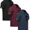 ZITY Lot de 3 Polos Hommes Respirant Séchage Rapide Été Casual Sport Fit Regular T-Shirts