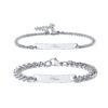 VNOX romantic couple personalized valentine's day gift engraved bracelets for sister family love tokens
