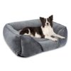FURTIME Panier pour Chien Moyen Taille, Lit Lavable Duveteux Anti-anxiété pour Chiens, 63x53x20cm FURTIME Coussin Anti