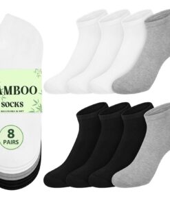 Cropgain Soquettes Bambou Courtes pour Femmes - Chaussettes Respirantes avec Silicone Antidérapant | 6 Paires | Chausset