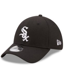 New Era Chicago White Sox MLB Diamond Era Black 39Thirty Stretch Cap pour Homme Capuche Élastique Cap Sizing: 39Thirty,