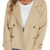 Trench Coat Tuopuda Femme Classique Col Rabattu Global Recycled Standard Veste Bureau Trench Coat Tuopuda Printemps Auto