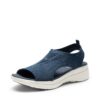 DREAM PAIRS Sandales de Sport Respirantes et Confortables pour Femmes à Bout Ouvert Antidérapantes DWUMST2508 Sandales d