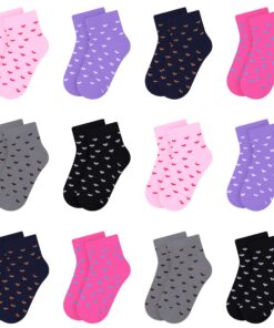L&K-II chaussettes pour enfants filles coton 10/12 paires chaudes et confortables chaussures d'hiver