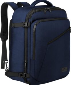 Sac à Dos Voyage Cabine Avion MATEIN Imperméable Extensibleograndspour Voyage Loisir Travail Bleu55x35x25L-OriginaleAir