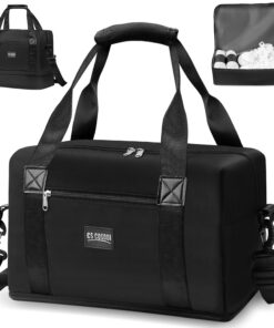 CS COSDDI Cabine Ryanair Noir, extensible pour Easyjet, sac de voyage avec manchon de chariot, sac de week-end pour homm