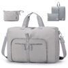 SPAHER Sac de Voyage Cabine 40L Imperméable Léger Pliable 55x35x20 pour Week-end Femme avec Trousse de Toilette