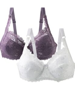 Grand Taille Soutien-Gorge Dentelle pour Femme Sexy et Décontracté - 2 Pièces Genie Bra Sans Armature 110E