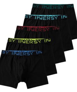 Boxer INNERSY pour Garçon en Coton Doux | Grande Taille Garçons 6-18 Ans | Lot de 5 | CERTIFIÉ OEKO-TEX STANDARD 100