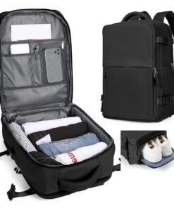 Sac à Dos Voyage Ryanair Easyjet Sous Vide 40x30x20 pour Femme Homme avec Compartiment Chaussures Valise Roulante Sac à