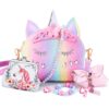 JYPS Sac à Main Licorne Petites Filles Cadeau d'Anniversaire, Accessoires de Jeu Faire Semblant, Cadeau Fille Jouet