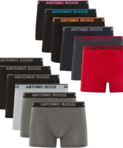 ANTONIO ROSSI Boxers ajustés pour hommes - Boxers avec ceinture élastique - OEKO-TEX STANDARD 100