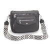 Sac bandoulière YISUOHOOM femme multipoches avec 5 poches zippées et 7 compartiments pour femme Noir