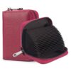 Porte-Cartes de crédit pour Femmes Petites Cartes de crédit RFID Blocking Portefeuille en Cuir véritable Ladies Card Cas