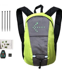 15L Sac À Dos De Sécurité À Vélo LED Lumineux Avec Télécommande Sans Fil Rechargeable USB - Sac À Dos Extérieur Pour Cyc