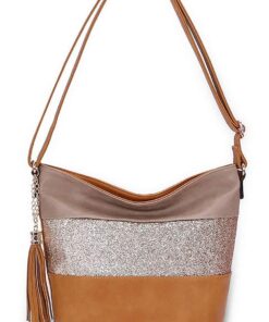 CRAZYCHIC Sac Bandoulière Paillette Femme Brillant Multicolore - Grande Pochette Messenger Cuir Pu Besace Fourre-Tout Ca