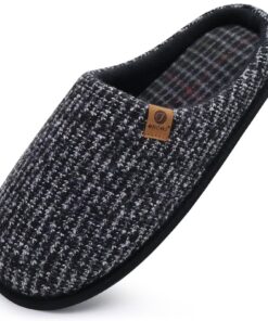 ONCAI Chaussons Homme Hivernaux Chaussures Chaudes en Mousse à Mémoire de Forme pour La Maison Doublées de Laine en Pelu