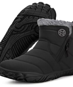 Bottines de Neige Femme Homme Chaudes et Confortables 37-47EU Minimalistes pour Pied Large