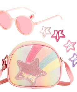 Sac Petite Filles Rose Arc En Ciel Étoile Petit