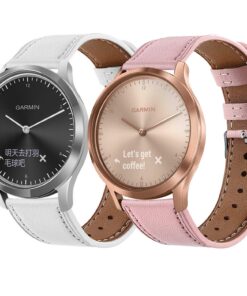 RevengeTechbracelet en cuir compatible Garmin Vivomove 3 luxe et élégant - 20 mm