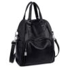 UTO Sac à Dos Femme Mode Multi-Façon en Similicuir PU Doux Sac Porté Main Trendy