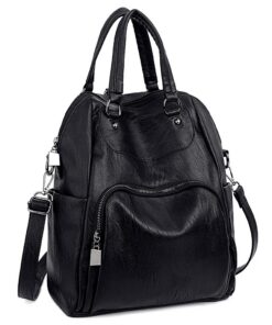 UTO Sac à Dos Femme Mode Multi-Façon en Similicuir PU Doux Sac Porté Main Trendy