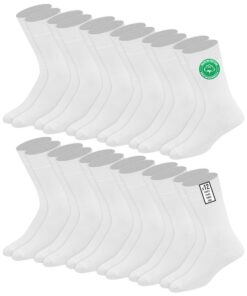 SOXCO Chaussettes Classiques pour Hommes en Coton, Lot de 12 Paires - Confort et Respirabilité - Idéales pour Travail et
