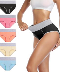 Wirarpa Culottes en Coton pour Femmes - Confort Slips avec Taille Haute - Lot de 5 - Shorts Confortables pour Femmes