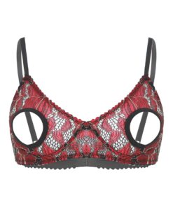 Soutien-gorge sexy YEAHDOR femme dentelle transparente redresse-sein lingerie vedette ouverte erotic underwears S-5XL