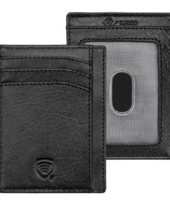 KORUMA Portefeuille Cuir Noir avec Protection RFID - Protège les Cartes de Crédit et Bloque les Signaux