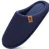 ONCAI Chaussons Hiver Hommes Polaire Fourrure Fausse Mémoire Forme Chaussures EU Taille 40-49 Antidérapantes antifroid S