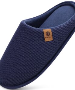 ONCAI Chaussons Hiver Hommes Polaire Fourrure Fausse Mémoire Forme Chaussures EU Taille 40-49 Antidérapantes antifroid S