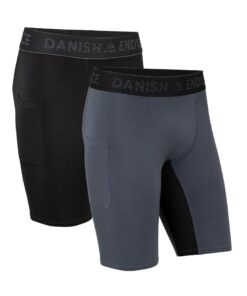 Shorts de compression Danise endurance pour homme, anti-frottement, sport et running, lot de 2, certifié Oeko-Tex Stand