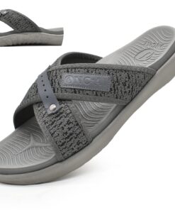 ONCAI Chaussures de Récupération Sandales Pour Hommes Pantoufles Correctrices de la Voûte Plantaire Semelle Intérieure A