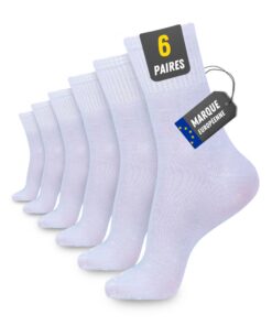Chaussettes POPYS -Comfort et Confort pour Hommes et Femmes - Sports et Loisirs - Lavable et Respire - 6 Paires / Paire
