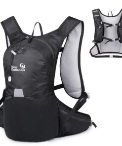 Réfléchissant Sac a Dos Vélo Outplea 12L Léger, Sac a Dos Moto VTT Homme Femme, Hydratation pour Running Sport Ski Escal
